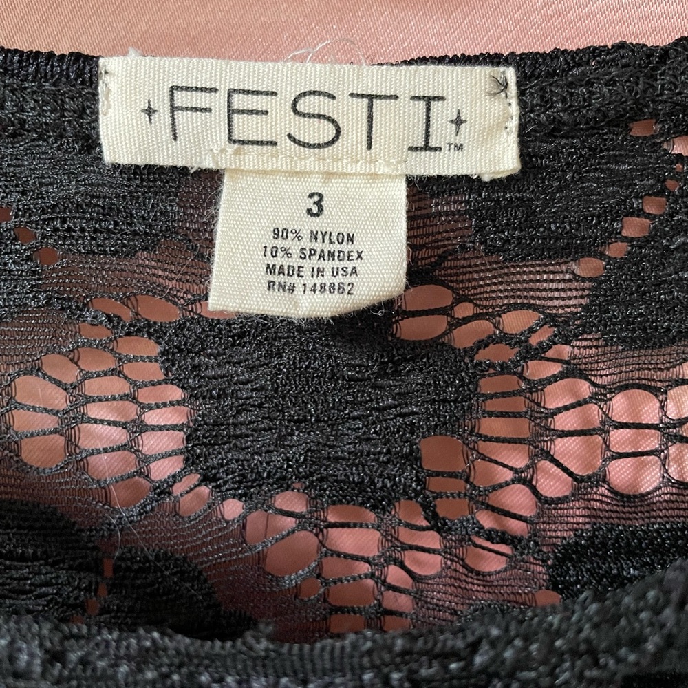 Torrid FESTI Ruched Top Stretch Lace Deep Black Size 3 - Picture 7 of 11